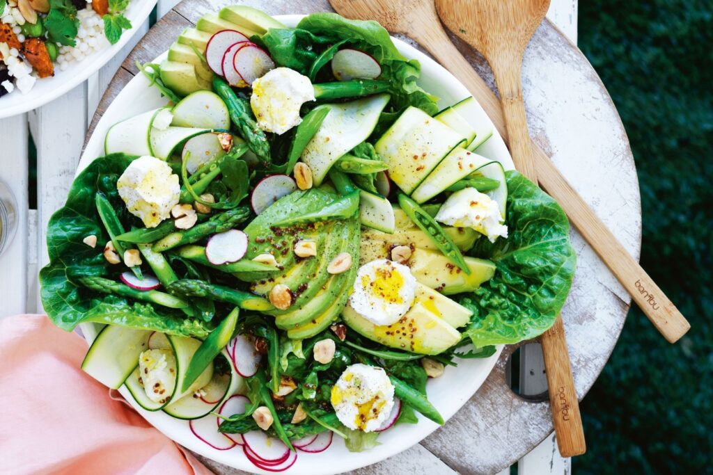 3. Side salad and apple slices